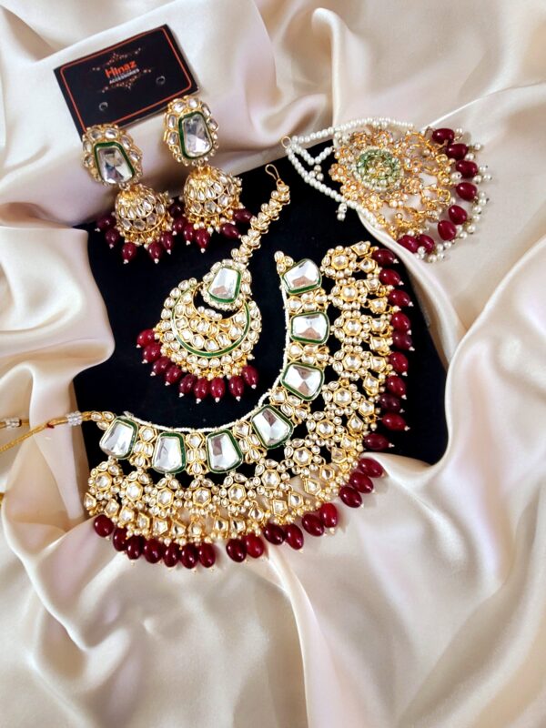 Indian Kundan Embellished Bridal Set