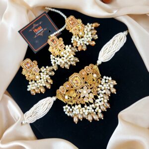 Trending Designer " Rani Choker" Set