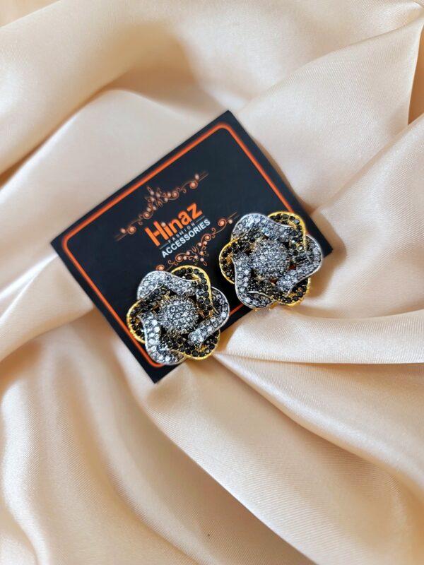 Oxidized Stone Elegant Studs - Image 3
