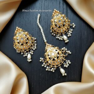 Kundan  Earrings + Tikka