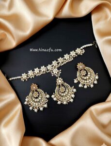 Kundan Trendy Matha Patti  & Earring Set