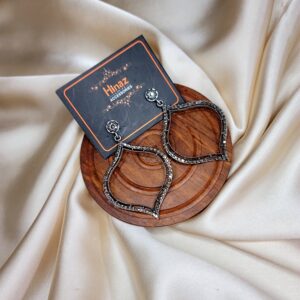 Oxidized Stone Earrings