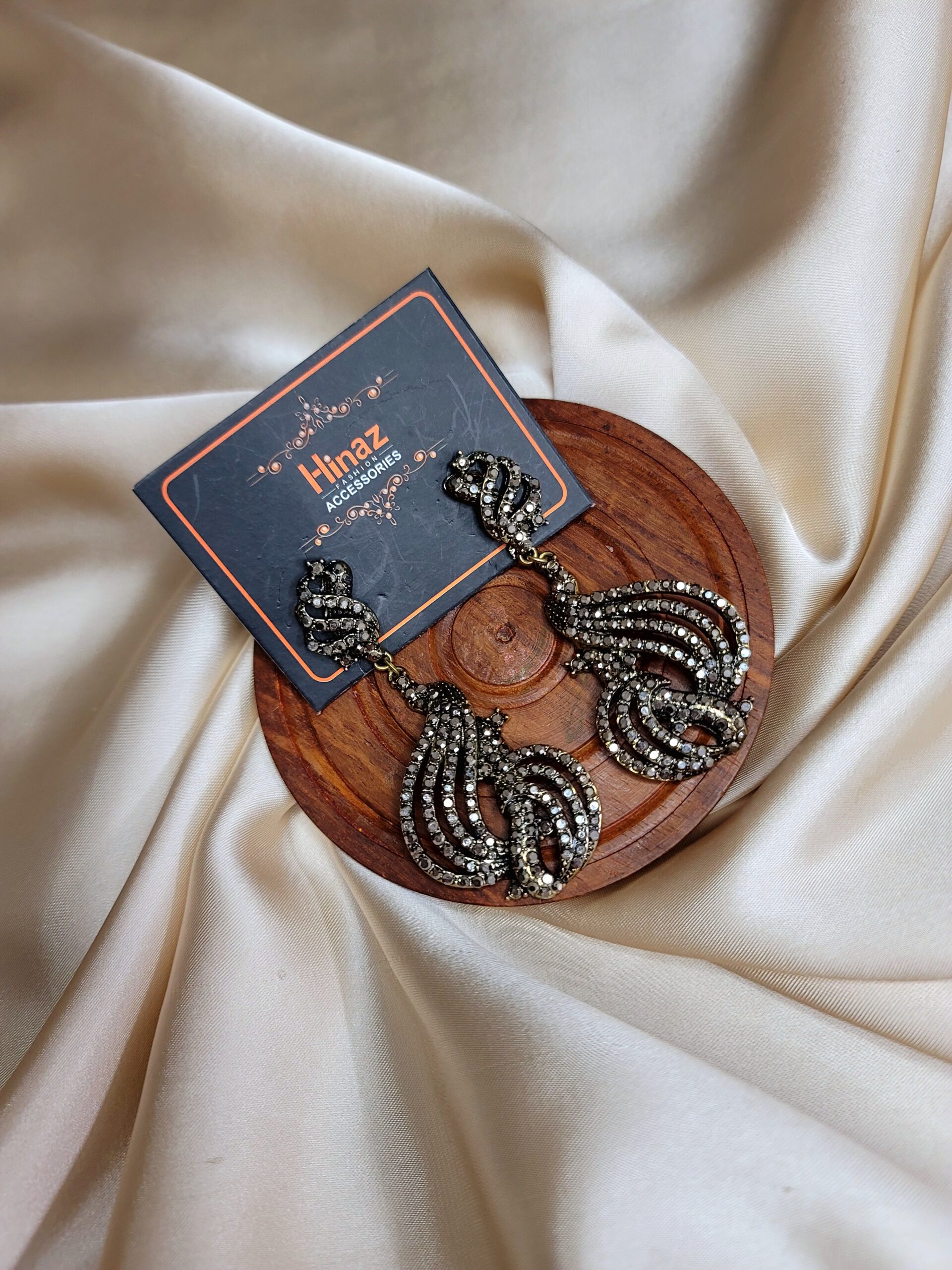 Oxidized Stone Earrings