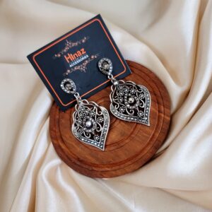 Oxidized Stone Earrings