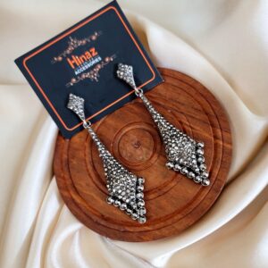 Oxidized Stone Earrings