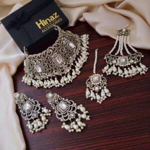 Bridal Stone Embellished Collar Set