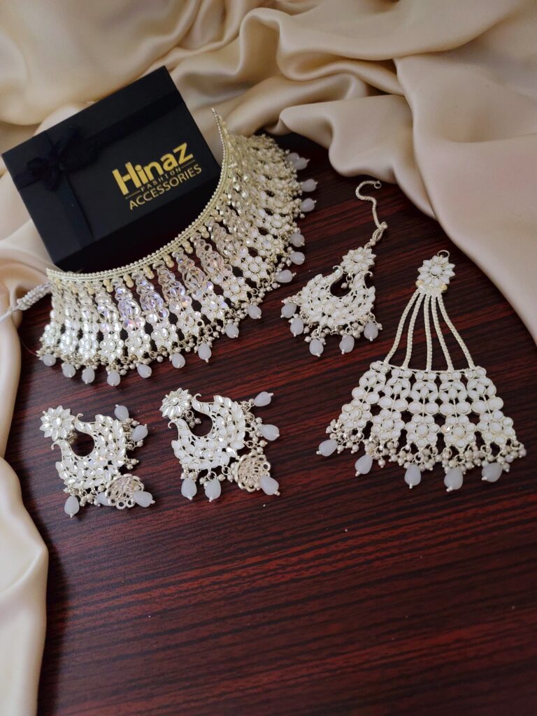 Designer Kundan Embellished Collar Set