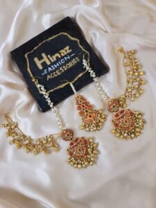 Designer Noratan Earrings Tikka Set