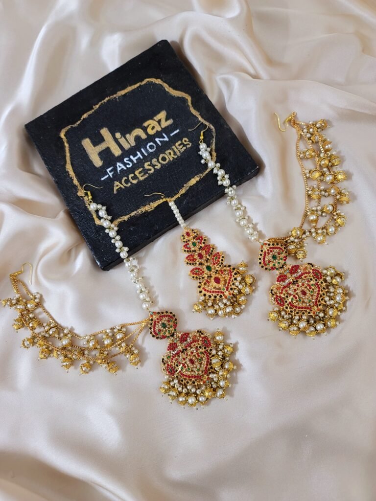 Designer Noratan Earrings Tikka Set