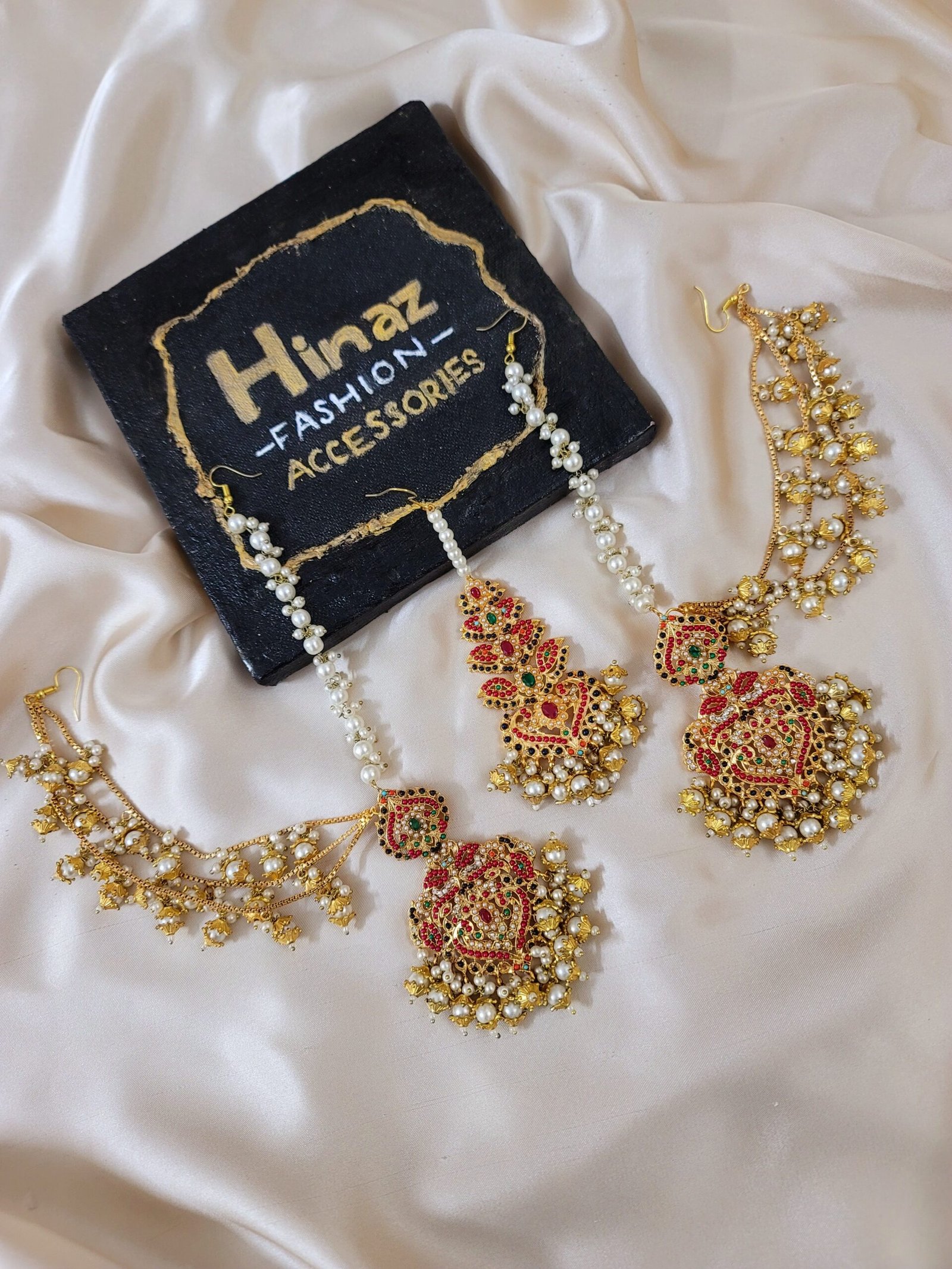 Designer Noratan Earrings Tikka Set