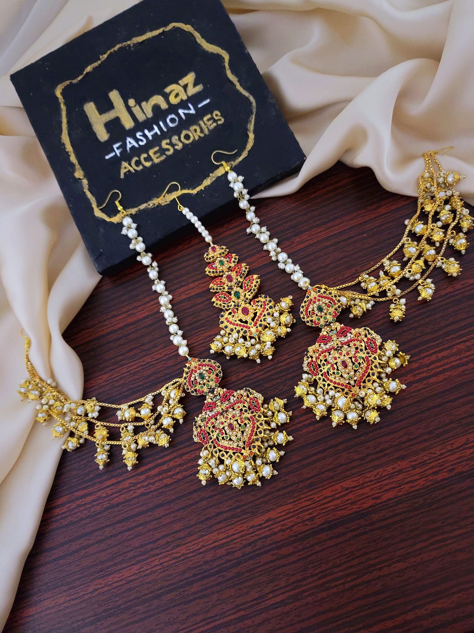 Designer Noratan Earrings Tikka Set